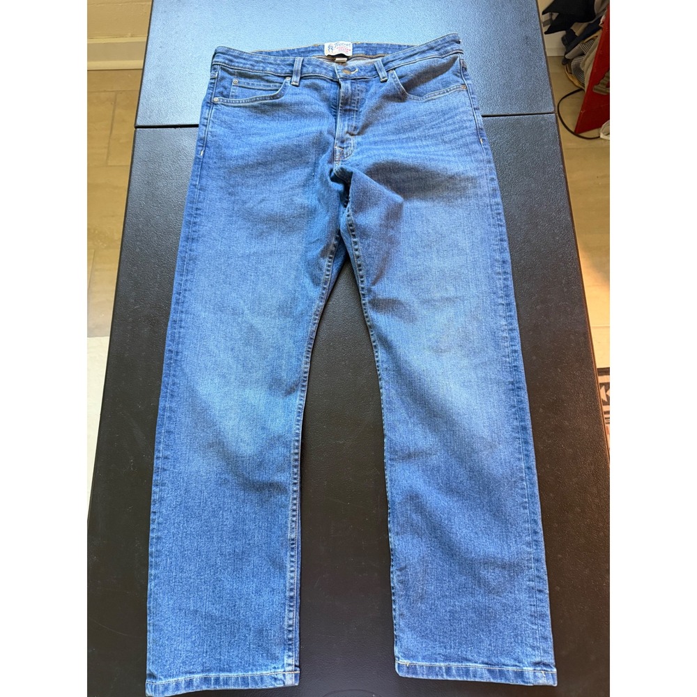 Tecovas Mens Slim Straight Western Denim Jeans Medium Indigo 36x30 TM130053